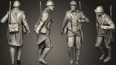 Military figurines French soldier 2 2 3d model